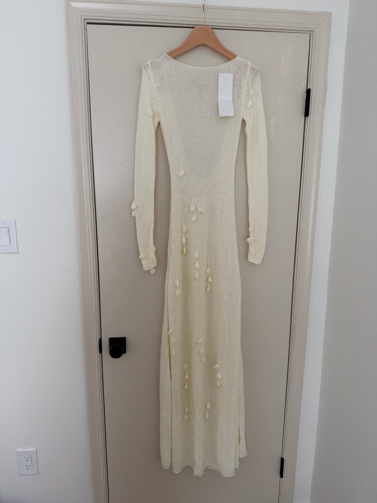 Anna October Emmeline Cream Long Sleeve Maxi Dress Size Xs New! With Tags! — image 3 of 8